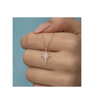 Gümüş Rose Kutup Yıldızı Kadın Kolye CSR2184543