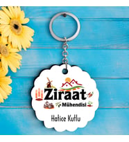 Ziraat Mühendislerine Özel İsimli Anahtarlık