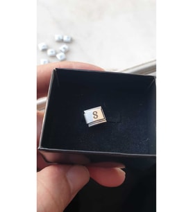 İTALYAN ÇELİK CHARM ÇELİK CHARM S HARFİ İSİM TARİH BAŞ HARF YAZILIR 9 MM FMACCESORİES