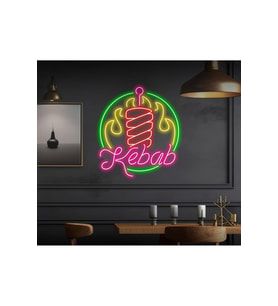 Kebab Yazılı ve Şekilli Neon Tabela