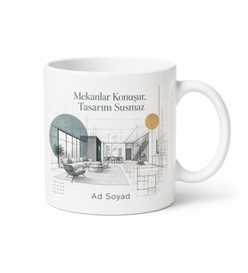 Mimari İç Mekan Tasarımı Mobilya Trendleri Şık Yaşam Temalı Porselen Kupa Bardak Hediye