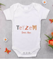 BK Kids İsimli Teyzem Tasarımlı Bebek Body Zıbın - Model 1