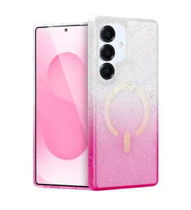 Newface Samsung Galaxy S25 Pummel Shiny Magsafe Kapak - Pembe