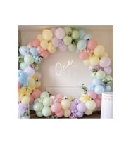 Makaron Balon Zinciri Karışık Renk100 Adet M19