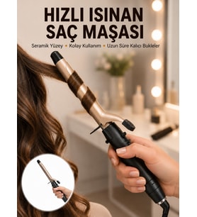 Profesyonel 25 Mm Saç Maşası Kalın Bukle Etkili Yeni Nesil