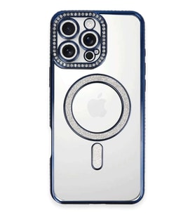 iPhone 16 Pro Max Kılıf Joke Simli Magneticsafe Kılıf - Lacivert