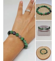 Sirius Serisi Anyolit (Rubizoit- Rubyzoisit) Taşı 10mm Unisex Bileklik (52910)