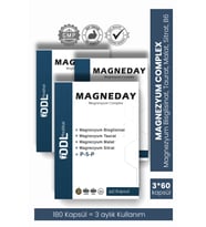 Magneday Magnezyum Complex 60 Kapsül*3 Adet - Bisiglinat I Taurat I Malat I Sitrat I B6 Vitamini