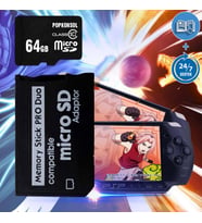 PSP Oyun Kartı 64GB Memory Stick Pro Duo Oyun Yüklü Kullanıma Hazır PSP Hafıza Kart (Siyah)