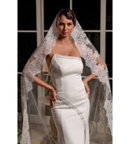 Gelin Duvağı, Gelinlik Aksesuarı Nikah ,Lez Dantel Duvak,Gelin Duvak 3 Mt (Beyaz)