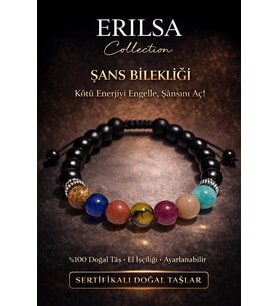 Sertifikalı Bereket Şans Bilekliği - Jasper Akik Yakut Amazonit Kalsit Amazonit 8 mm Doğal Taş (Çok Renkli)