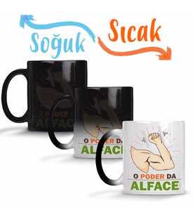 O Poder da Alface Vegan Power Sihirli Kupa Bardak Porselen