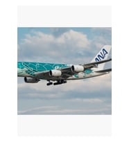 Airbus A380-841 All Nippon Airways Tablo Ahşap Poster Dekoratif