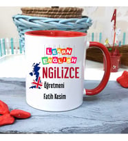 İngilizce  Öğretmenine Özel Öğretmenler Günü Hediyesi Kişiye Özel Kupa Bardak