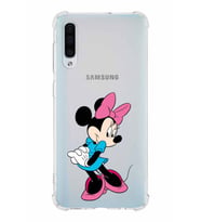 Samsung Galaxy A50s  Köşe Korumalı Antişok Kapak Minnie Mouse Tasarımlı Şeffaf  Kılıf