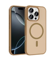 iPhone 16 Pro Max Kılıf M-safe Şarj Özellikli Babet Kılıf (Gold)
