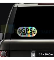 Gps Alarm Sistem Araba Hologram Oto Sticker Etiket Yapıştırma Renkli Aksesuar 20 x 10 Cm