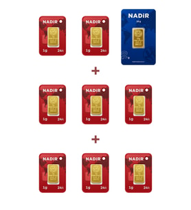 Nadir Gold 24 Ayar 18 Gram Külçe Altın (1 Adet 10 Gram Külçe Altın + 8 Adet 1 Gram Külçe Altın )