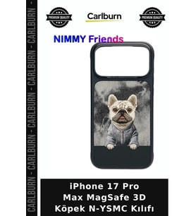 iPhone 17 Pro Max MagSafe 3D Köpek N-YSMC Kılıfı Cep Aksesuarı Telefon Kabı Cihaz Kapağı