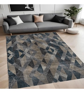 Eliana Home Dijital Baskı Yıkanabilir Kaymaz Taban Salon Halısı Ve Yolluk LN043-FNL308 (Gri)