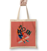 Bojan Bogdanovic Vintage Art - Legend Basketball Gift Bez Çanta Uzun Saplı