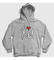 Presmono Unisex Gri Xo The Weeknd Kapüşonlu Sweatshirt 159407tt (Gri)