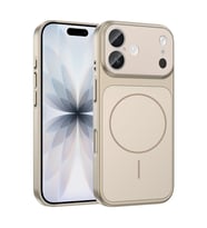 Apple iPhone 16 Uyumlu Kılıf Zore M-Safe Şarj Özellikli Kamera Korumalı Formen Kapak (Gold)