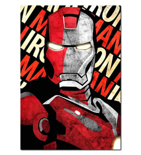 Ahşap Tabloiron Man Demir Adam Desenli Görsel (50x70 Cm Boyut)