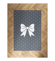MEKTA HOME BEBEK VE ÇOCUK ODASI  Kurdele Desenli Gri Halı