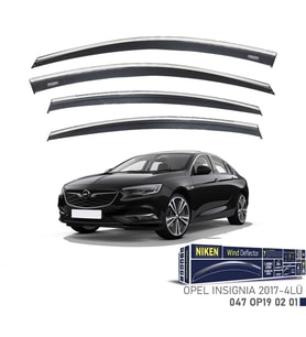 Niken Opel Insignia Cam Rüzgarlığı Kromlu 4'Lü 2017+ Sonrası (Beyaz)