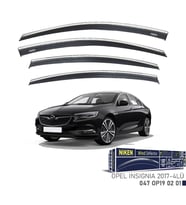 Niken Opel Insignia Cam Rüzgarlığı Kromlu 4'Lü 2017+ Sonrası (Beyaz)