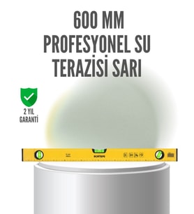 600 Mm Su Terazisi Sarı Dayanıklı Gövde Hassas Ölçüm