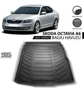Skoda Octavia A6 Bagaj Havuzu 2013 Sonrası Havuzlu Bagaj Paspası
