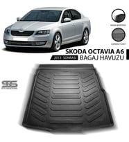 Skoda Octavia A6 Bagaj Havuzu 2013 Sonrası Havuzlu Bagaj Paspası
