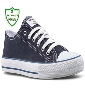 Waves 700 Converse Style Ünisex Keten Sneaker Ayakkabı LACİVERT_BEYAZ (Lacivert-Beyaz)
