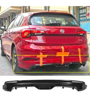 Fiat Egea HB Arka Ek Plastik Siyah Difüzör 2015 2017 2018 2019 2020 2021 Arka-difizör-bodykit-ek