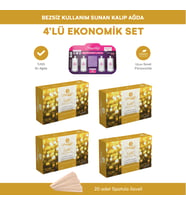 Smoothly GOLD kalıp ağda 500 g x 4 adet 2000 G. 20 adet spatula 4 lü tüy losyon