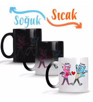Kedi Cat Mammal Dog, Gumball Waterson Ariana Aşk Sihirli Kupa Bardak Porselen
