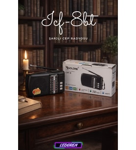 Bluetoothlu Fm Radyo Usb Tf Kart Şarjlı Cep Radyosu Icf-8bt Golon