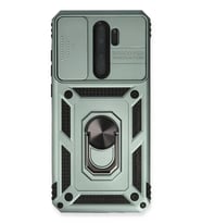 Newface Xiaomi Redmi Note 8 Pro Kılıf Pars Lens Yüzüklü Silikon - Yeşil