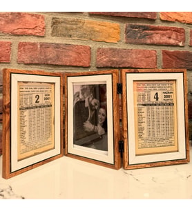 ORİJİNAL TAKVİM YAPRAĞI 3'lü Fotoğraf Çerçeve (2takvim +1Fotoğraf)