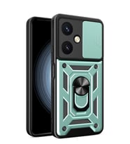 Newface Vivo Y27 Kılıf Pars Lens Yüzüklü Silikon - Yeşil