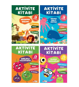 The Kitap Aktivite Kitabı SET-Ormanın Gizemi-Sevimli Canavarlar-Gizemli Sualtı Dünyası -Sağlıklı Besleniyoruz