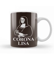 Mona Lisa Virus Pun Kupa Bardak Porselen
