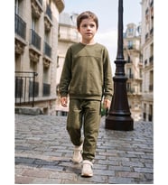 LCW Kids Haki Baskılı Erkek Çocuk Eşofman Takımı