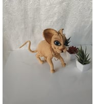 Sfenks Kedi Amigurumi Organik Oyuncak