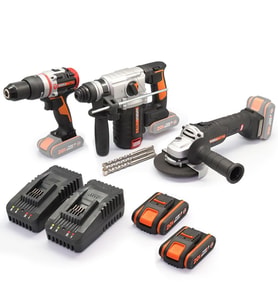 WORX WXKS6 WX354.9 + WX380.9 + WX812.9 + WA3601 20V/2Ah Pro Kombo Set