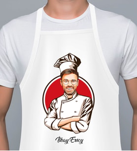 Kişiye Özel En İyi Chef- Aşçı Karikatür Mutfak Önlüğü