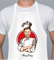 Kişiye Özel En İyi Chef- Aşçı Karikatür Mutfak Önlüğü