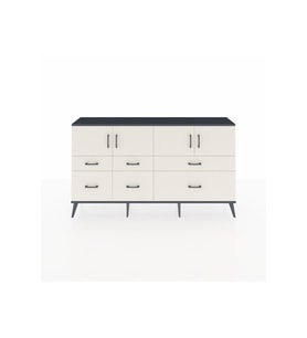 Arges Konsol 4 Raflı 6 Çekmeceli 4 Kapaklı 176x30x99 Antrasit-Aytaşı